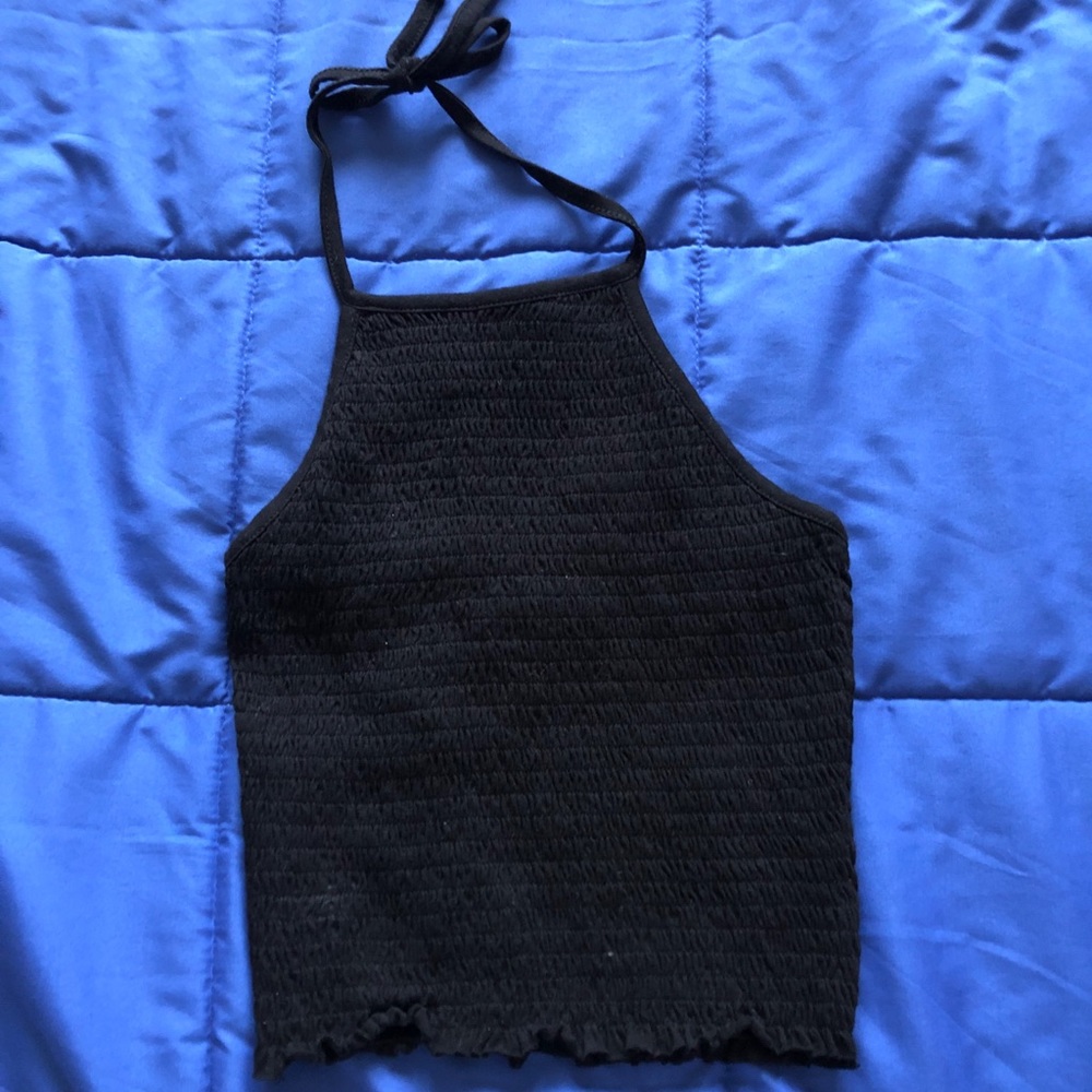 garage smocked tank top